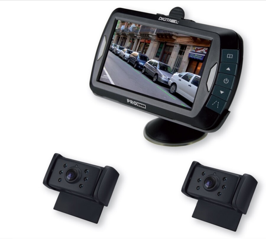 DRC4321 - Sistema di telecamere digitali senza fili monitor 4,3 pollici con 2 telecamere